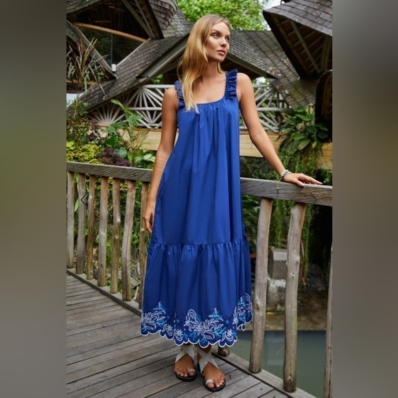 JOHNNY WAS Yoko Eyelet Maxi Dress - Picture 2 of 15